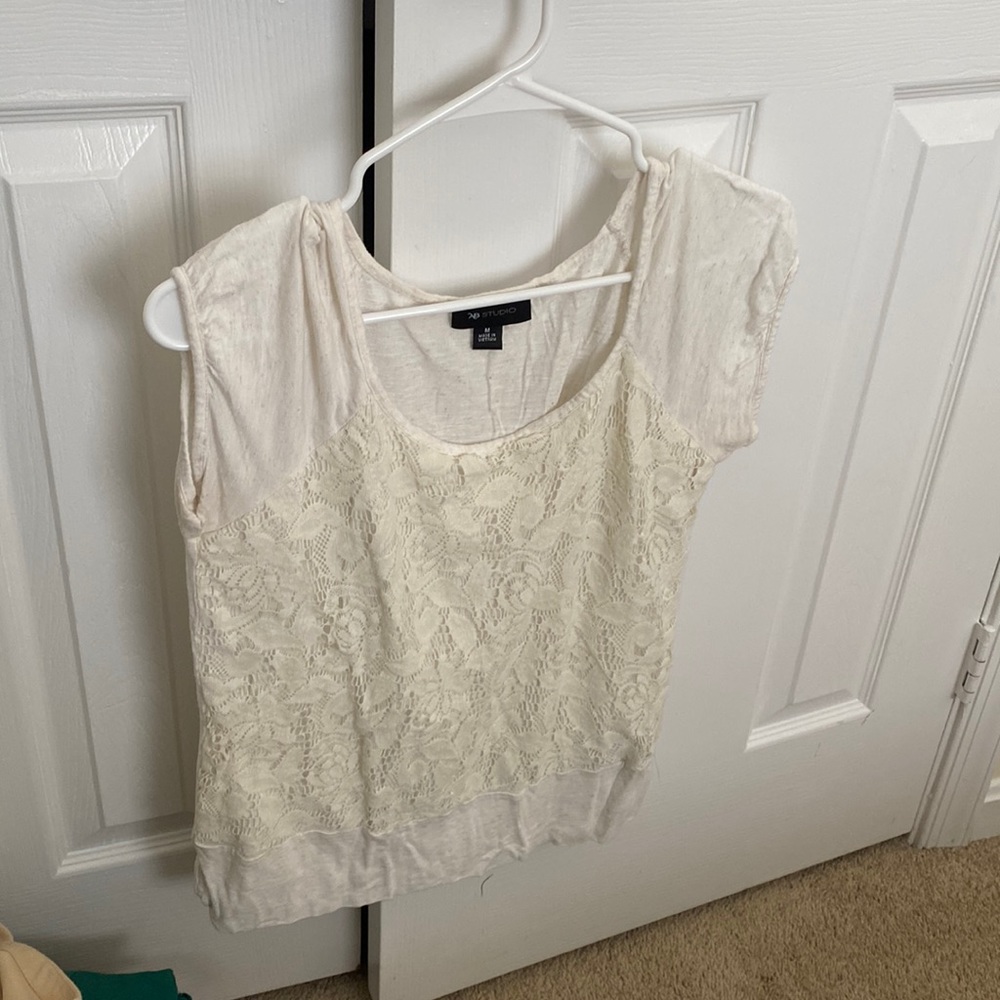 A off white nice shirt. Size medium. From AB studio.